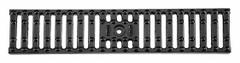 ZURN Grate: A, Rectangular, Slotted, 4 3/8 in Overall Wd, 20 in Overall Lg, 1 1/4 in Overall Ht (MPN P4-CG). Key specifications — Color: Black; Brand: ZURN; Finish: Unfinished; Grate Surface Type: Slotted.