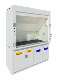 INSTOCK Fume Hood: 5 ft Overall Wd, 33 in Overall Dp, 500 CFM, Petal White, 120V AC, Personnel (MPN GRF-350-60G7-2). Key specifications — Brand: INSTOCK; Includes: Pre-Wired Vapor Tight LED Strip Light; Base/Stand Included: No; Work Surface Included: No; Blower Included: No.