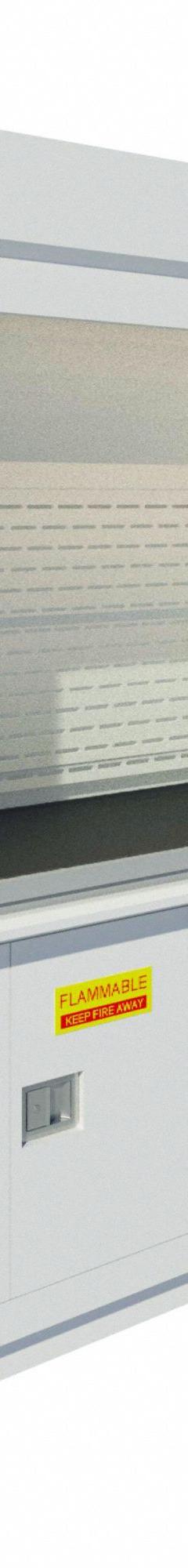 INSTOCK Fume Hood: 5 ft Overall Wd, 33 in Overall Dp, 500 CFM, Petal White, 120V AC, Personnel (MPN GRF-350-60G7-2). Key specifications — Brand: INSTOCK; Includes: Pre-Wired Vapor Tight LED Strip Light; Base/Stand Included: No; Work Surface Included: No; Blower Included: No.