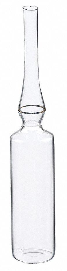 WHEATON Clear Ampule: 10 mL, 19 mm Body Dia, Round, Colorless, Sample (MPN 176780). Key specifications — Body Color: Colorless; Brand: WHEATON; Bottom Shape: Round; Self-Standing: Self-Standing.