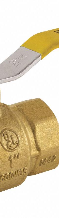 JOMAR VALVE Manual Two-Way Ball Valve: 3/8 in, Brass, Straight, FNPT x FNPT, Full Port Ball Port (MPN JF-100T). Key specifications — Brand: JOMAR VALVE; Handle: Locking Lever.