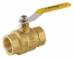 JOMAR VALVE Manual Two-Way Ball Valve: 3/8 in, Brass, Straight, FNPT x FNPT, Full Port Ball Port (MPN JF-100T). Key specifications — Brand: JOMAR VALVE; Handle: Locking Lever.