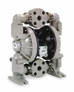 ARO Double Diaphragm Pump: Polypropylene Body, 2 in, Flange Connection, 140 gpm, 289 ft Max. Head (MPN 6662B3-344-C). Key specifications — Brand: ARO; Seat Material: PP; Check Valve Material: PTFE.