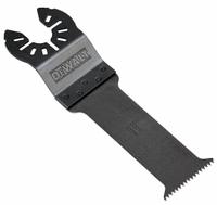 DEWALT Oscillating Tool Blade: 1 1/4 in Blade Wd, 3 13/16 in Overall Lg, Plunge Cutting, Steel, Wood (MPN DWA4205). Key specifications — attr1097473: Wood; attr1097476: DEWALT; attr1097456: Plunge Cutting.