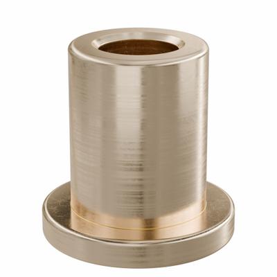 OILITE Flanged Sleeve Bearing: Bronze, SAE 841, 4 mm Bore, 7 mm OD, 10 mm Lg, -35°F to 300°F - Lubricated General Purpose Metallic Flanged Sleeve Bearings