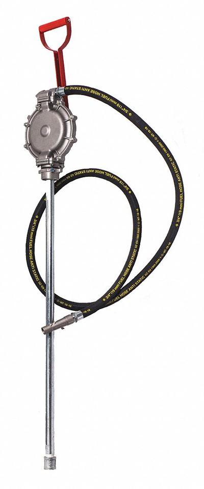 APPROVED VENDOR Hand Pump: Lever, Pump with Hose & Spout, Bung, 16 oz per stroke, Aluminum - Lever-Action Fuel Transfer Pumps