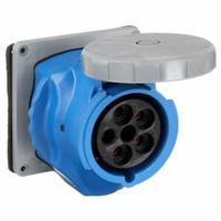 HUBBELL Pin and Sleeve Receptacle: Blue, 120/208V AC, Three Phase, 100 A, 4 Pole, 5 Wire (MPN HBLS5100R9W). Key specifications — Brand: HUBBELL.