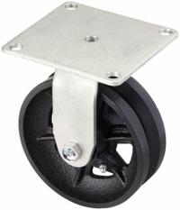 APPROVED VENDOR Plate Caster: Rigid, Iron, 6 in Wheel Dia, 2 in Wheel Wd, 7 1/2 in Mounting Ht (MPN 1NWB5). Key specifications — attr1100373: APPROVED VENDOR.