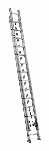 LOUISVILLE LADDER Extension Ladder: 28 ft Ladder Size, Aluminum, 375 lb Load Capacity, 59 lb Wt (MPN AE1228HD). Key specifications — Color: Silver; Brand: LOUISVILLE LADDER; Included Features: Mar-Resistant End Caps; Removable Fly: Fixed.