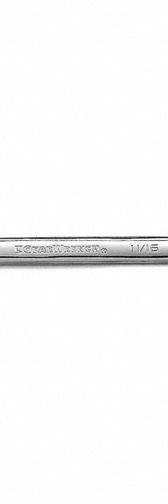 GEARWRENCH Combination Wrench: Alloy Steel, Chrome, 11/16 in Head Size, 10 1/4 in Overall Lg, Offset (MPN 81659). Key specifications — attr309539: 11/16 in; attr309567: Yes; attr324930: GEARWRENCH.