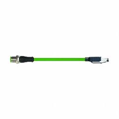 MURRELEKTRONIK Cordset: Cat6, M12 Male Straight x RJ45 Male Straight, 15 m Lg, PUR, Green, X Coding (MPN 7000-51101-7901500). Key specifications — Brand: MURRELEKTRONIK; Cable Jacket Color: Green; End 1 Coding: X; IP Rating: IP67; Performance Category: Cat6.