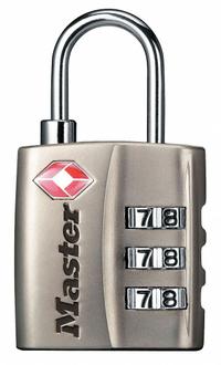 MASTER LOCK Combination Padlock: Scrolling Combo, Silver, Zinc Die-Cast, Std Shackle, Steel Shackle (MPN 4680DNKL). Key specifications — Dial Color: Silver; Brand: MASTER LOCK.