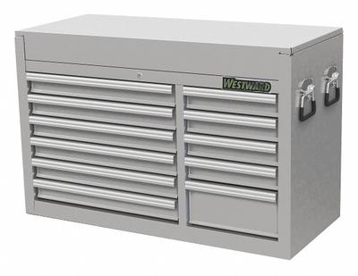 WESTWARD Top Chest: 11 Drawers, Light Duty, 42 3/8 in Overall Wd, 18 1/8 in Overall Dp - Light-Duty Top Chests