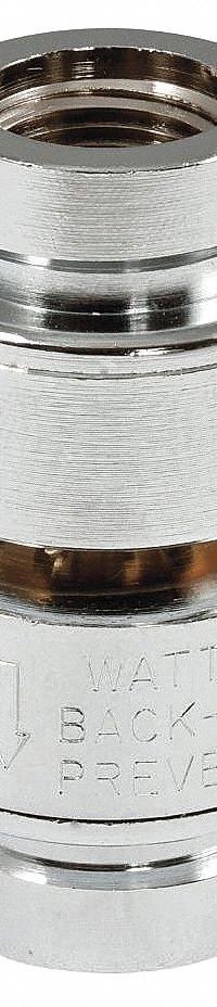 WATTS Dual Check with Atmospheric Vent: LFN9, 1/4 in Pipe Size, FNPT x FNPT, 7 gpm Flow Rate, Brass (MPN LFN9C-1/4"). Key specifications — Brand: WATTS; Connection Type: FNPT x FNPT.