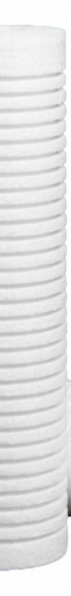 3M Water Filter Cartridge: 2 micron, String Wound, Polypropylene, 16 1/2 in Overall Ht (MPN RT09Y16G20NN). Key specifications — Brand: 3M; Filter Media: Polypropylene.