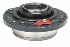 MOLINE BEARING Flange Bearing: Spherical Roller, 1 7/16 in Bore, Cast Iron, Set Screws, 5 1/4 in Lg (MPN 19131107). Key specifications — Bore Type: Cylindrical; Brand: MOLINE BEARING; Lubricant Material: Lithium Complex Grease; Mounting Bolt Size: 3/8 in; System of Measurement: Inch.