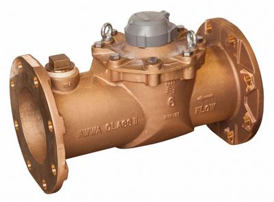 BADGER Turbine Flowmeter: Flow Meter, Water, Bronze, 6 in Flange, 6 in Connection Size - Nutating Disc Flowmeters for Water