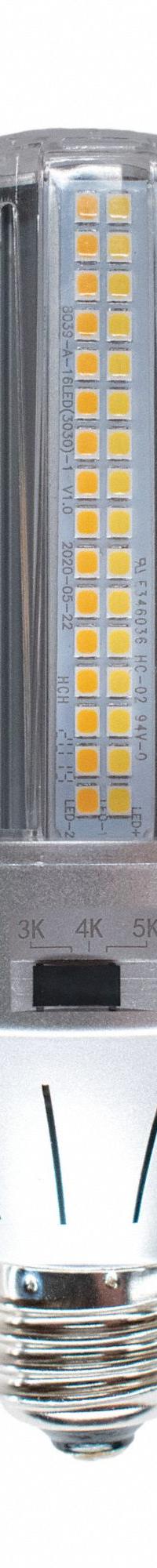 HID Replacement LED Bulb: Corncob, Medium Screw (E26), 18 W Watt, 3000K/4000K/5000K, LED (MPN LED-8039E345D-A). Key specifications — Color Temperature: 5000K; Brand: LIGHT EFFICIENT DESIGN; Shatter-Resistant: Yes.