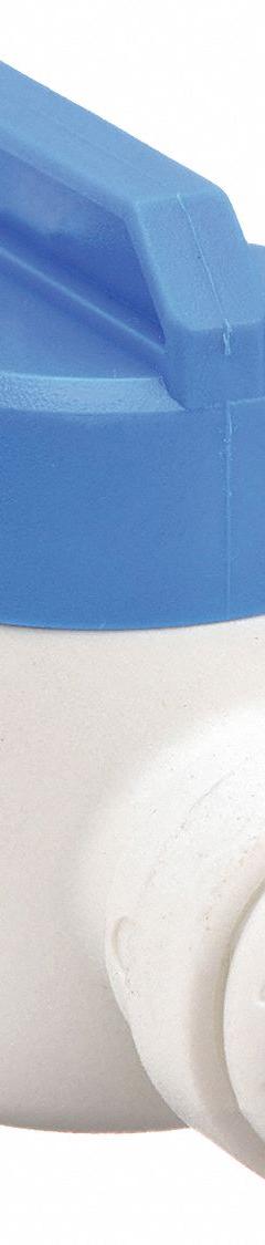 JOHN GUEST Manual Two-Way Ball Valve: 1/4 in, Polypropylene, Straight, Push x Push, 5 PK (MPN PPSV-040808-W). Key specifications — Brand: JOHN GUEST.