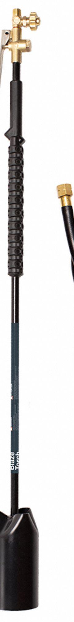BERNZOMATIC Blaze Torch: Wide Brush Flame, External Lighter, Fixed Tip (MPN JT855). Key specifications — Brand: BERNZOMATIC; Manufacturer Part Number: JT855; Compatible Fuel Type: Propane; Flame Adjustment: Adjustable Flame; Tip Type: Fixed Tip.