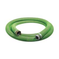 Suction and Discharge Hose: 6 in Hose Inside Dia., 23 psi, Black/Green, 6 in x 6 in Fitting Size (MPN GH600-15MF). Key specifications — Temp. Range: -40° to 180°F; Hose Color: Green; Brand: CONTINENTAL.
