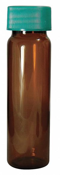 QORPAK Vial: 60 mL, Includes Closure, Thermoset, 27.5 mm Body Dia, Square, Amber, Sample (MPN GLC-07881). Key specifications — Body Color: Amber; Screw Closure Size: 24-414 mm; Brand: QORPAK; Bottom Shape: Square; Self-Standing: Self-Standing.