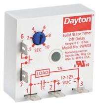 DAYTON Single Function Encapsulated Timing Relay: Surface Relay Mounting, 12 to 125V DC (MPN 5WML8). Key specifications — Brand: DAYTON.