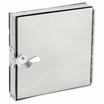 Dayton Duct Access Door: 8 in x 8 in, 24 ga, Steel, Single Cam, Tab-In Hinge - Flat Access Doors