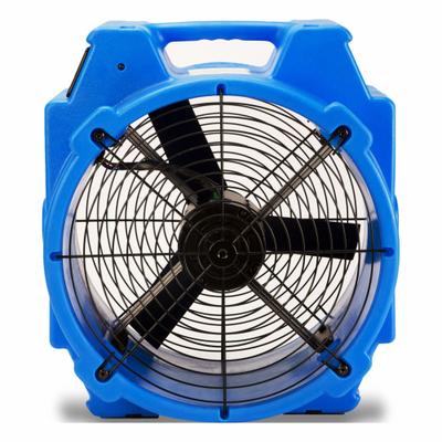 B-AIR Axial Blower: 3,320 cfm, 1/4 hp, Fixed Frame, 115V AC, 2 Speeds, Blue, 360° - Portable Fans
