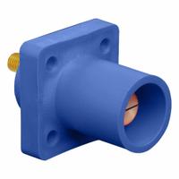 Single Pole Receptacle: Blue, Straight Taper Nose Mating, Threaded Stud Termination, 600V AC/600V DC (MPN 16R23-UB). Key specifications — Series: 16; Receptacle Gender: Male; Brand: LEVITON.
