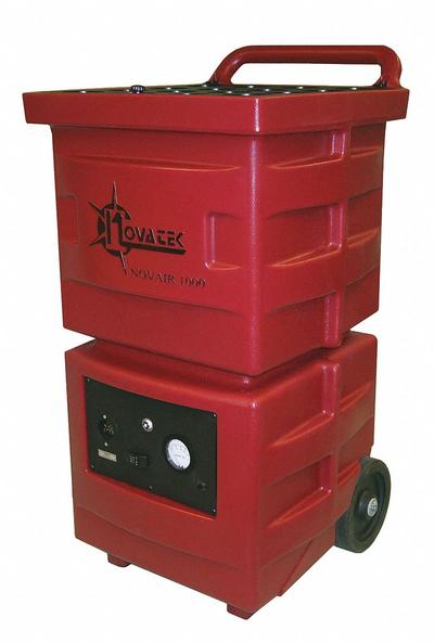 NOVATEK Air Scrubber: Polyethylene, Negative Air Pressure/Particulate Filtration - Heavy-Duty Steel Negative Air Machines