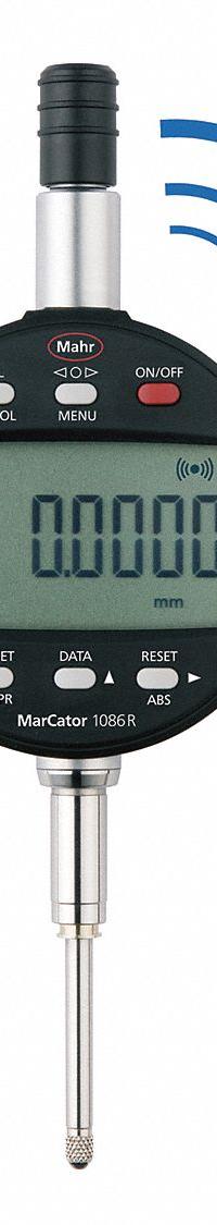 MAHR Digital Indicator: 0 in to 1 in /0.001 mm to 25 mm, Inch/Metric, 0.002 mm Accuracy, IP42 (MPN 4337625). Key specifications — attr1184065: MAHR; attr1184072: 0.002 mm; attr1184084: 58 mm.