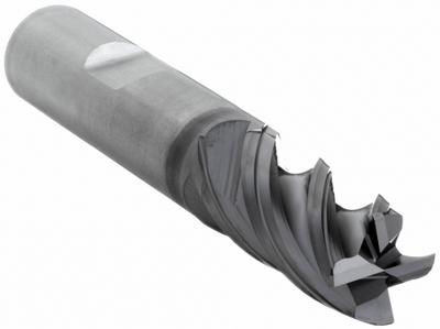 WIDIA HANITA Corner Chamfer End Mill: Carbide, AlTiN Coated, 4 Flute, 1/2" Mill Dia - Fast-Cutting Carbide Corner-Chamfer End Mills for Steel & Cast Iron