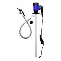 ACTION PUMP Electric Drum Pump: Pump with Hose & Nozzle, 1 hp HP, 115 V AC, 20 gpm, Polypropylene (MPN PPELECHKIT). Key specifications — Brand: ACTION PUMP; Suction Tube Material: PP.
