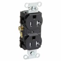 BRYANT Receptacle: Duplex, 5-20, Black, 125V AC, 20 A, 2 Pole / 3 Wire (MPN CRS20BLKTR)