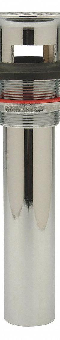 ZURN Sink Drain: Brass, Chrome, 2 1/4 in Overall Dia, Threaded, 1 1/2 in Pipe Dia, Includes Overflow (MPN Z8743-1-PC). Key specifications — Product Type: Sink Drain; Brand: ZURN; Finish: Chrome; Material: Brass; Includes Overflow: Yes; Includes: 5 in Tailpiece.