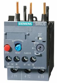 SIEMENS Overload Relay: Thermal Protection, 3 Poles, 1NO/1NC, Frame Size S0, 1.8 A – 2.5 A (MPN 3RU21261CB0). Key specifications — Brand: SIEMENS; Auxiliary Contact Form: 1NO/1NC; Compatible Contactor Series: SIRIUS; Terminal Connection Type: Screw Terminals; Frame Size: S0; Maximum Voltage Rating: 690V AC; Phase Loss Sensitivity: No; Thermal Units Required: None (Relay Includes Integrated Bimetallic Elements).
