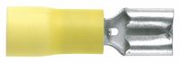 PANDUIT Wire Disconnect: Female Socket, Yellow, Vinyl, Partial Coverage, 12 AWG – 10 AWG Wire Size (MPN DV10-250-L). Key specifications — attr1307035: PANDUIT; attr1307036: DV10-250-L.