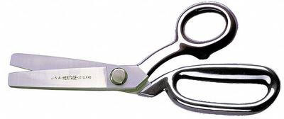 KLEIN TOOLS Fabric Shears: Right-Hand, 8 3/4 in Overall Lg, Serrated, Steel, Rounded - All-Metal Offset Scissors