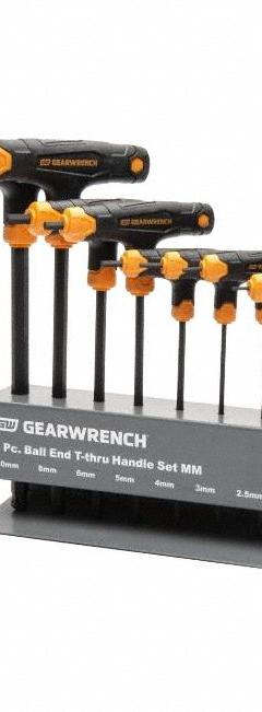 GEARWRENCH Hex Key Sets: 6 - 10 Pieces, T, Metric, Std, 8 Pieces, Holder, Black Oxide, 0 Tips (MPN 83520). Key specifications — attr1205553: Not Tether Capable; attr1205554: GEARWRENCH; attr1205568: Black Oxide; attr1293176: 6 - 10 Pieces.