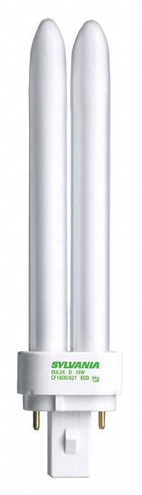 LEDVANCE/ SYLVANIA Compact Fluorescent Bulb: 2-Pin (G24d-3), T4, Fluorescent, 2700K, 26 W Watt (MPN CF26DD/827/ECO). Key specifications — Brand: LEDVANCE/ SYLVANIA; Bulb Designation: CF26DD/827/ECO; Dimmable: Yes; Color Temperature: 2700K.