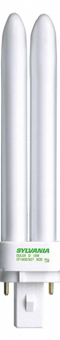 LEDVANCE/ SYLVANIA Compact Fluorescent Bulb: 2-Pin (G24d-3), T4, Fluorescent, 2700K, 26 W Watt (MPN CF26DD/827/ECO). Key specifications — Brand: LEDVANCE/ SYLVANIA; Bulb Designation: CF26DD/827/ECO; Dimmable: Yes; Color Temperature: 2700K.