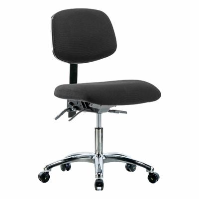 APPROVED VENDOR Chair: Fabric, Armless, Ht Range 19 in to 24 in, 18 1/2 in Seat Wd, 17 in Seat Dp - Fabric ESD Chairs