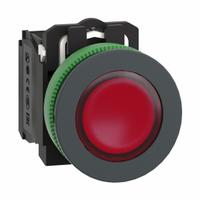 SCHNEIDER Illuminated Push Button: Illuminated, Flush Profile, Non-Metallic, 30 mm, 1NO/1NC (MPN XB5FW34M5). Key specifications — Brand: SCHNEIDER; Action: Momentary; Series: XB5; Push Button Material Type: Non-Metallic.