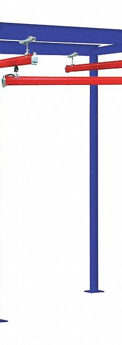 DEMAG Crane Monorail Kit: 2,200 lb Load Capacity, 10 19/32 ft Ht Under Beams, 13 ft Post Ht (MPN FWS-40808). Key specifications — Body Material: Steel; Manufacturer Part Number: FWS-40808; Brand: DEMAG; Includes: 8 m Bridge.
