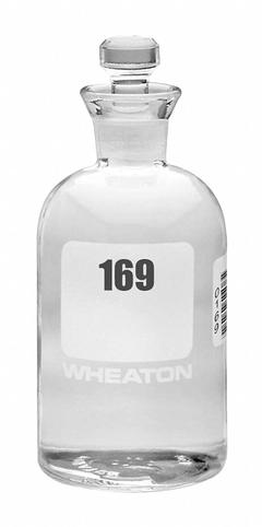 WHEATON BOD Bottle: 300 mL, Robotic Stopper, 165 mm, Colorless, # Sequence: 169-192, ASTM/USP (MPN 227497-08). Key specifications — Closure Type: Robotic Stopper; Mouth Size: Narrow; Brand: WHEATON; Body Color: Colorless.