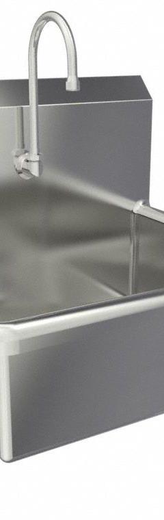 SANI-LAV Hand Sink: 1 Stations, 9 in Bowl Dp, 20 in Bowl Lg, 17 in Bowl Wd, Faucet Included, 16 ga (MPN 504). Key specifications — Includes Side Splash: Side Splash Not Included; Series: Stainless Steel Hand Wash Sink; Brand: SANI-LAV.