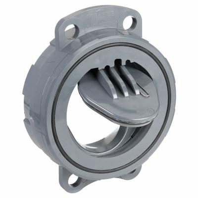 HAYWARD Wafer Check Valve: Swing, Inline Valve Body, 6 in Pipe Size, Wafer, PVC - PVC Wafer Spring-Loaded Swing Check Valves