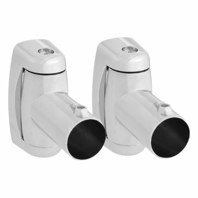 WINGITS Pivot Bracket: 1 3/8 in Overall Wd, 3 in Overall Ht, Zinc, Polished - Rods & Mounting Hardware for Shower Curtains