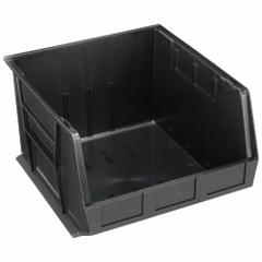 QUANTUM STORAGE SYSTEMS ESD Conductive Bin: 16 1/2 in x 18 in x 11 in, Black, Label Holder Included (MPN QUS270CO). Key specifications — Electrostatic Discharge: Electrostatic Discharge Conductive; Brand: QUANTUM STORAGE SYSTEMS; % Recycled Content: 0%.